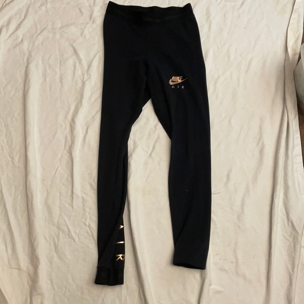 nike air leggings black and gold
